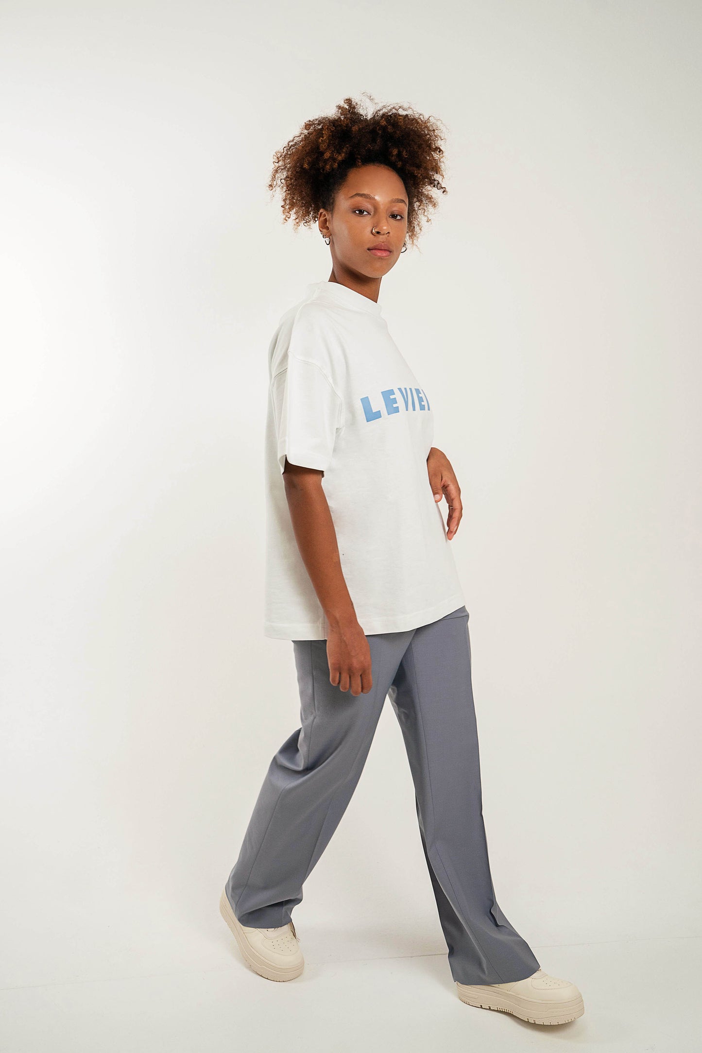Big Print Tee - White Essence