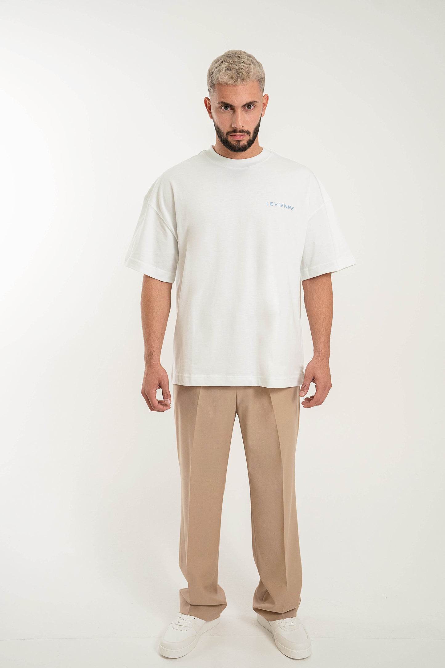 Small Print Tee - White Essence