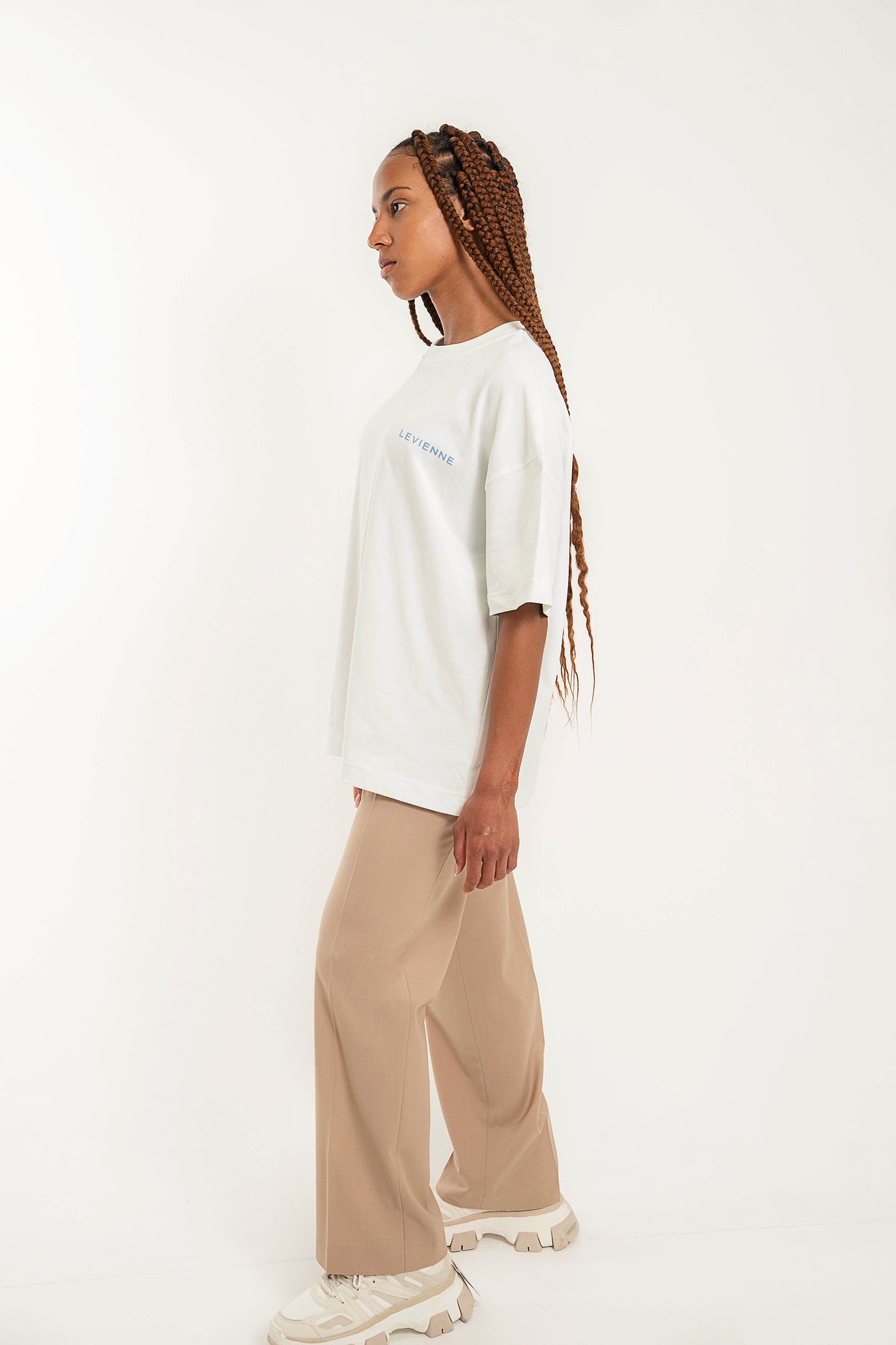 Small Print Tee - White Essence