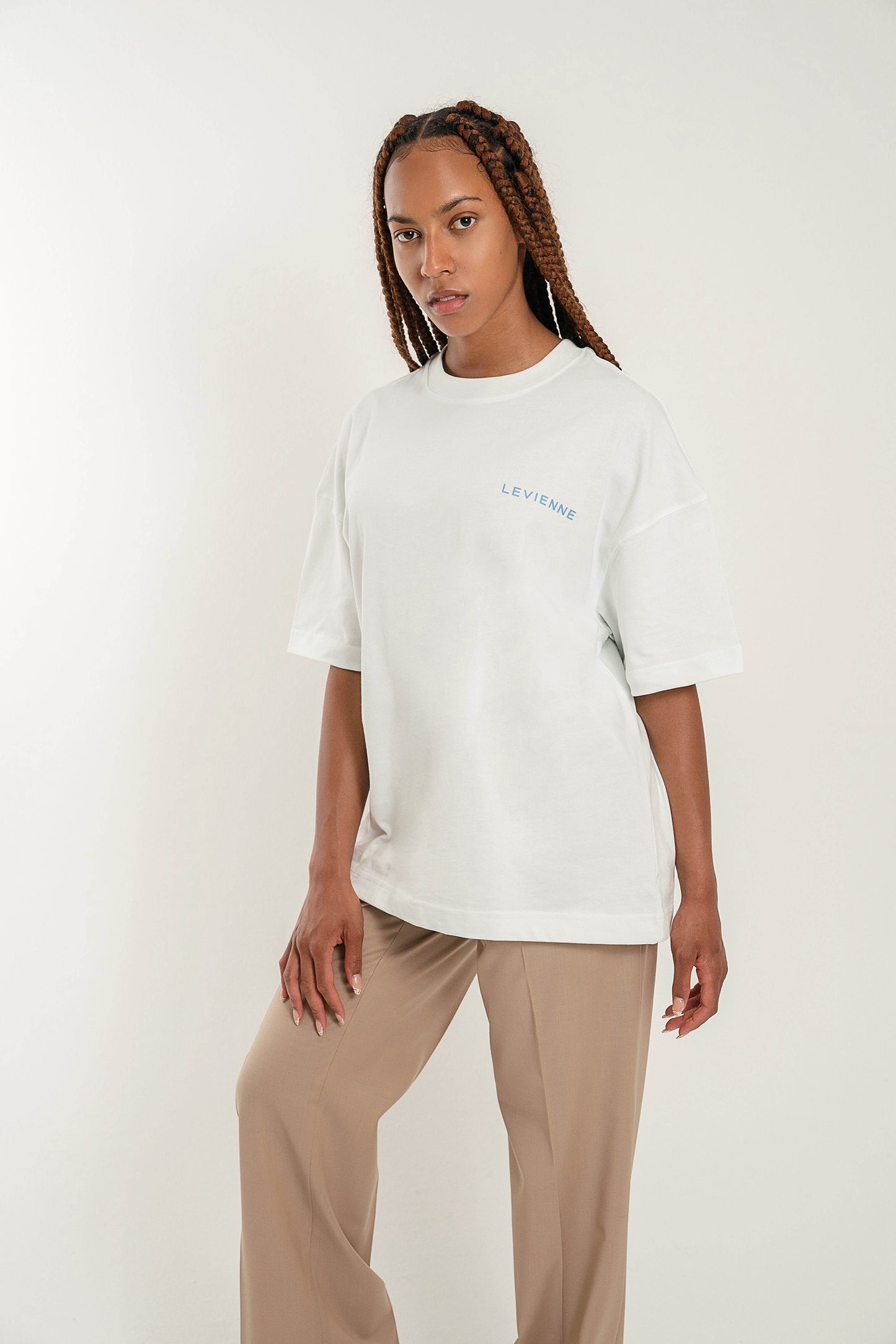 Small Print Tee - White Essence