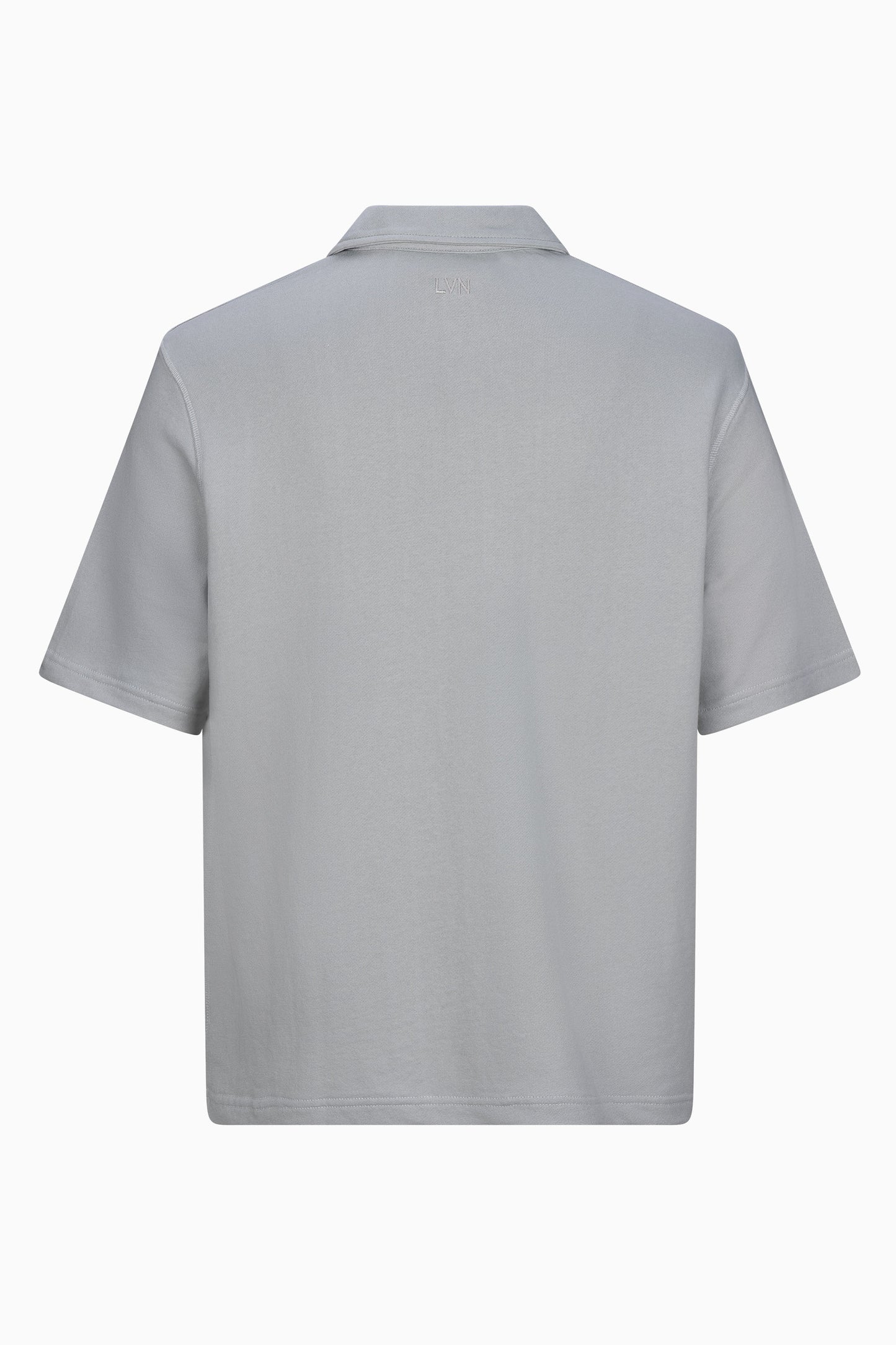 Zipped Polo - Soft Grey