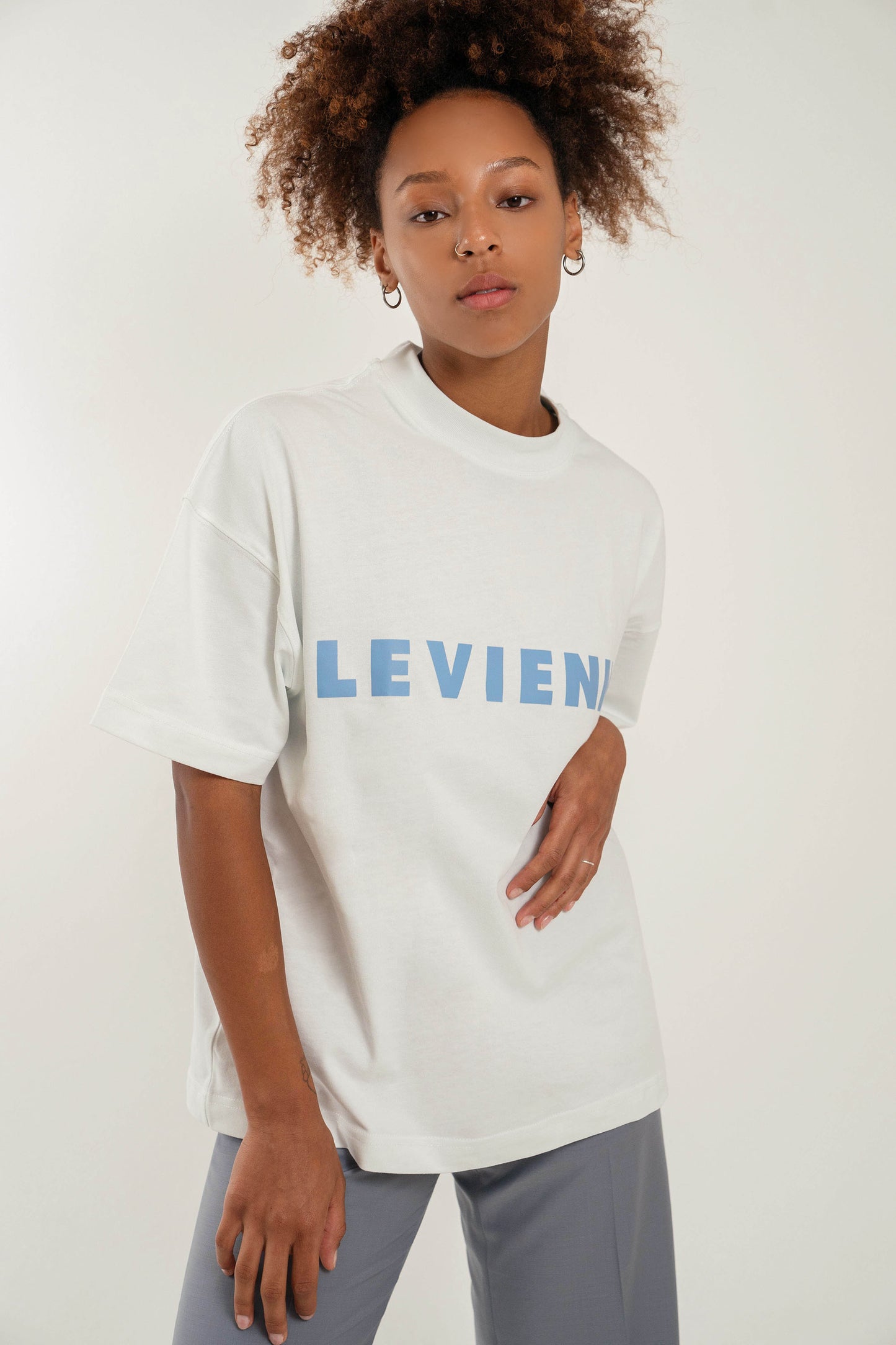 Big Print Tee - White Essence